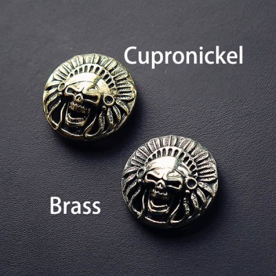 NA076 Relief Skull Indian Chief Conchos 30mm