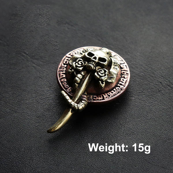 NA080 Love and Death (Skulls and Roses) Conchos 24x62mm