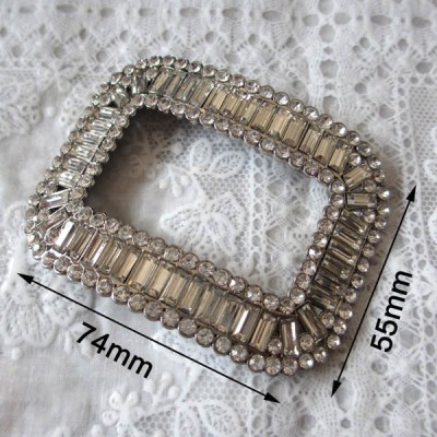 XL103 Large square diamond/Metal pin buckle/A diamond buckle Shoes/bags accessories 55x74mm MOQ 10pcs