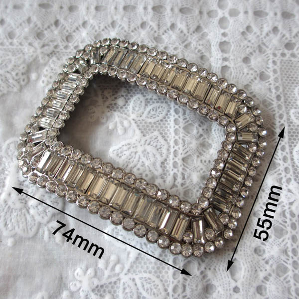 XL103 Large square diamond/Metal pin buckle/A diamond buckle Shoes/bags accessories 55x74mm MOQ 10pcs