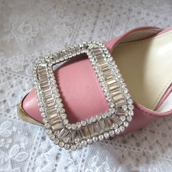 XL103 Large square diamond/Metal pin buckle/A diamond buckle Shoes/bags accessories 55x74mm MOQ 10pcs