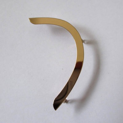 XL110 One pair of light gold glossy metal toe/Flip-flops head sheet metal/Accessories metal buckles sandals 35x85mm MOQ 10pcs