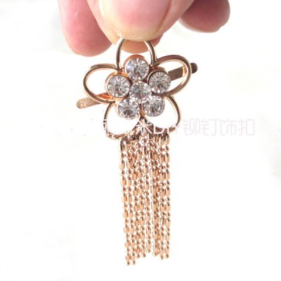 XL116 3.0cm light gold tassel diamond buckles buckle/Metal shoes flowers/Children boots accessories diamond buckle 30x70mm MOQ 10pcs