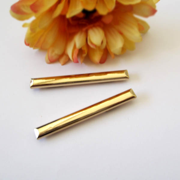XL126 DIY jewelry accessories elongated strip rivet/Light gold stick/Metal buckles clip 6x59mm MOQ 10pcs