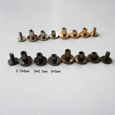 XL502 Chicago Screws-Binding Screws-Plane 9x5mm 100pcs/bag  (Screw is iron)