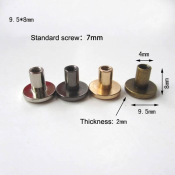 XL504 Chicago Screws-Binding Screws-Plane 9.5x8mm 100pcs/bag  (Screw is iron)