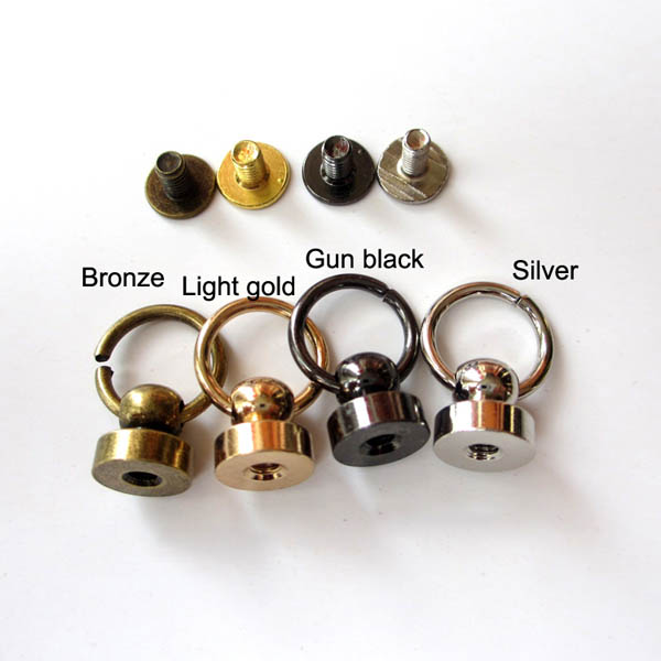 XL505 Monk Head Screws With Ring Belt Loop Rotating 9x6x9mm 100pcs/bag