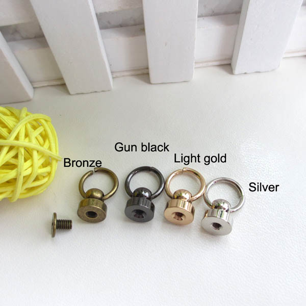 XL505 Monk Head Screws With Ring Belt Loop Rotating 9x6x9mm 100pcs/bag