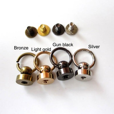 XL505 Monk Head Screws With Ring Belt Loop Rotating 9x6x9mm 100pcs/bag