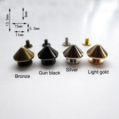 DIY Spike/Umbrella-Shaped Pointed  nail Cone Screw Spikes XL507 11x13.5mm 100pcs/bag