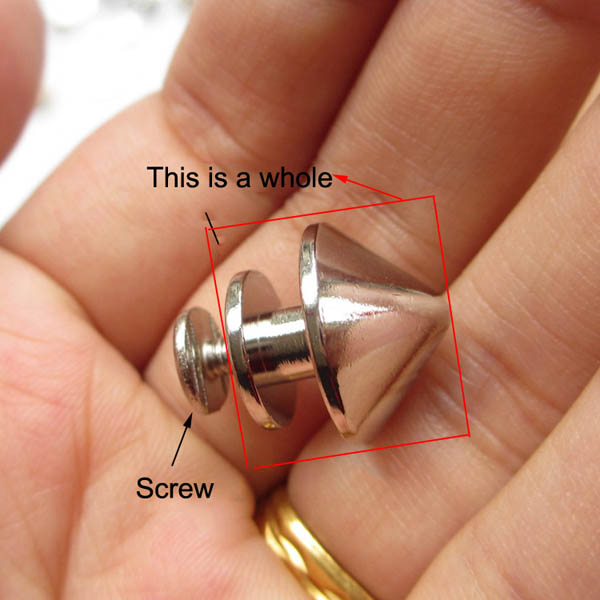 DIY Spike/Umbrella-Shaped Pointed  nail Cone Screw Spikes XL507 11x13.5mm 100pcs/bag