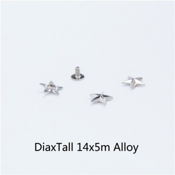 Pentagram Screw Spikes XL508 14x5mm 100pcs/bag