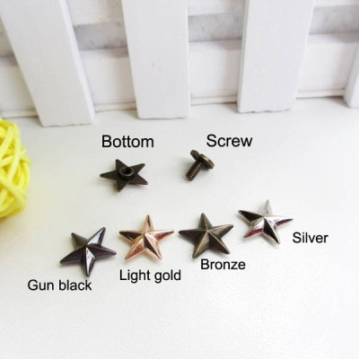 Pentagram Screw Spikes XL508 14x5mm 100pcs/bag