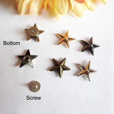 Pentagram Screw Spikes XL508 14x5mm 100pcs/bag