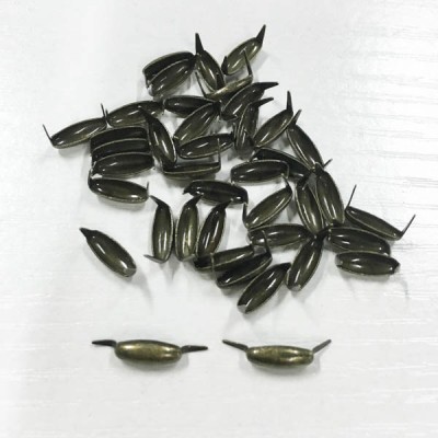 B105 Oval  Iron/Brass Studs 9x3.5mm 1000pcs/bag