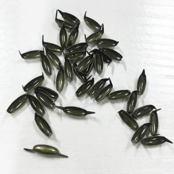 B105 Oval  Iron/Brass Studs 9x3.5mm 1000pcs/bag