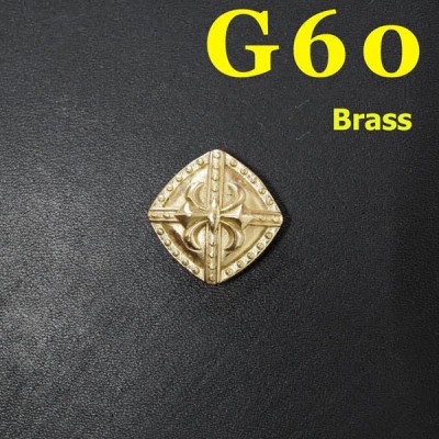 G60 Brass Shield Badge Conchos 22.5mm 1pc/bag