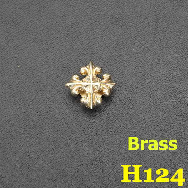 H124 Brass Conchos Cross 15.5mm 1pc/bag