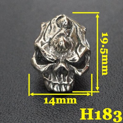H183 Skull Conchos 14x19.5mm 1pc/bag