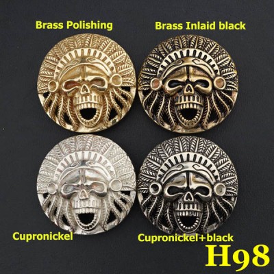 H98 Brass Indian chiefs Conchos 43mm 1pc/bag