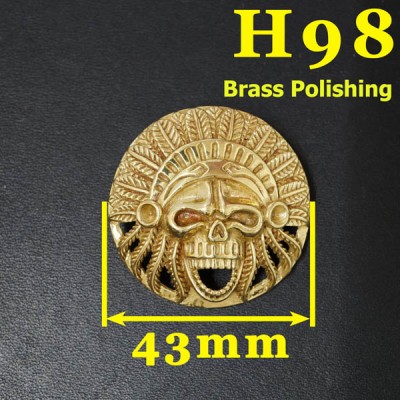 H98 Brass Indian chiefs Conchos 43mm 1pc/bag