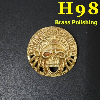 H98 Brass Indian chiefs Conchos 43mm 1pc/bag