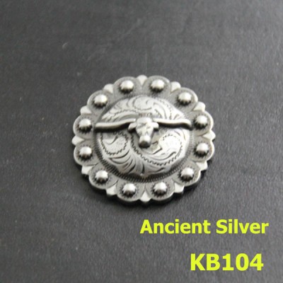 KB104 Round Calf Conchos 25mm 1pc/bag