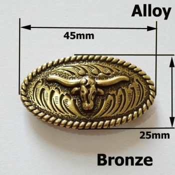 KB105 Oval  Calf Conchos 45x25mm 1pc/bag