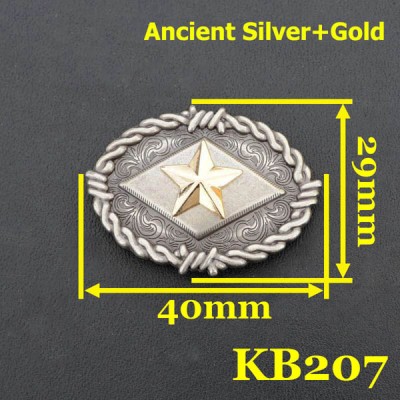 KB207 Oval Pentagonal Conchos  29x40mm 1pc/bag