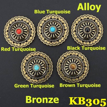 KB305 Turquoise Conchos Wholesale 36mm 1pc/bag