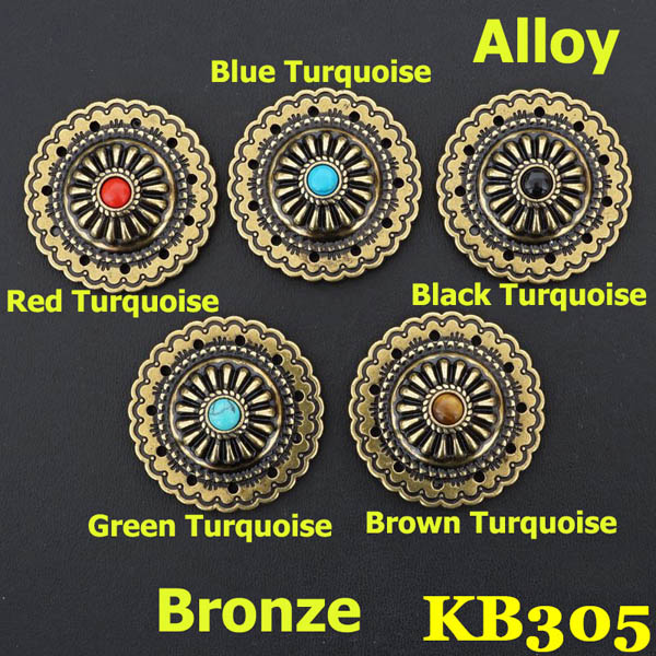 KB305 Turquoise Conchos Wholesale 36mm 1pc/bag