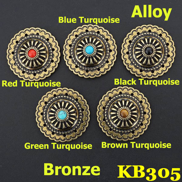 KB305 Turquoise Conchos Wholesale 36mm 1pc/bag