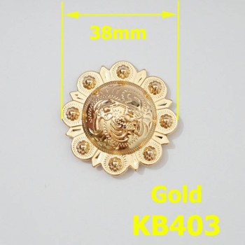 KB403 Carved Double Guns Conchos 38mm 1pc/bag