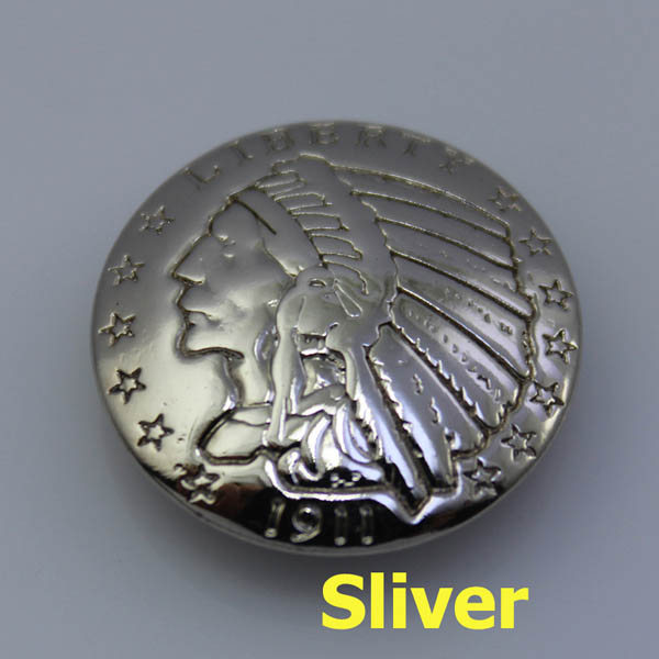 KBC03 Alloy Indian chiefs Conchos 23mm 1pc/bag