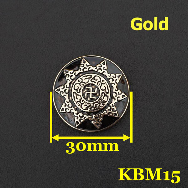 KBM15 Alloy Swastike Cross Conchos 30mm 1pc/bag