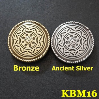 KBM16 Carved Flower round Conchos 29mm 1pc/bag