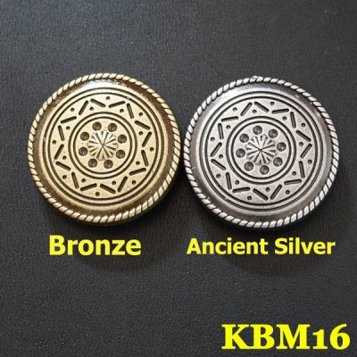 KBM16 Carved Flower round Conchos 29mm 1pc/bag