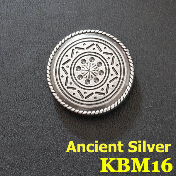 KBM16 Carved Flower round Conchos 29mm 1pc/bag