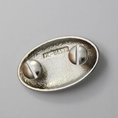 KBO02 Oval Tang Grass Carved Conchos 38x25mm 1pc/bag