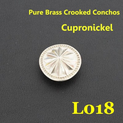 L018-20 Vintage Brass Concho Leathercraft Hardware Hand-Polish High-Quality 20mm 1pc/bag