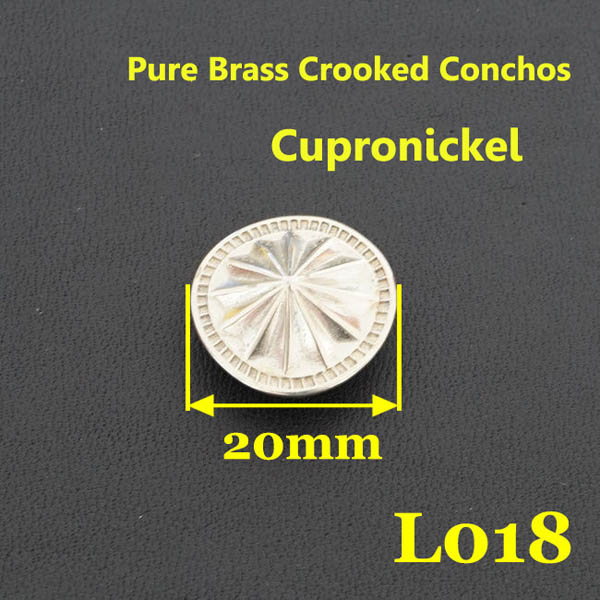 L018-20 Vintage Brass Concho Leathercraft Hardware Hand-Polish High-Quality 20mm 1pc/bag