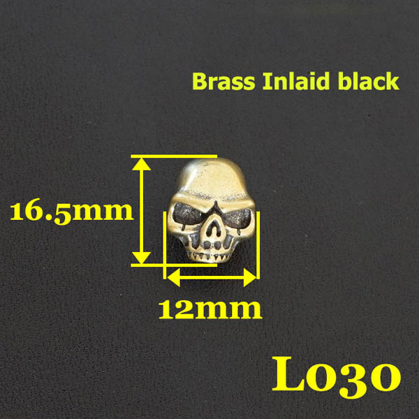 L030 Pure Brass Skull Conchos 16.5x12mm 1pc/bag