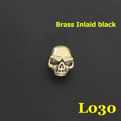 L030 Pure Brass Skull Conchos 16.5x12mm 1pc/bag