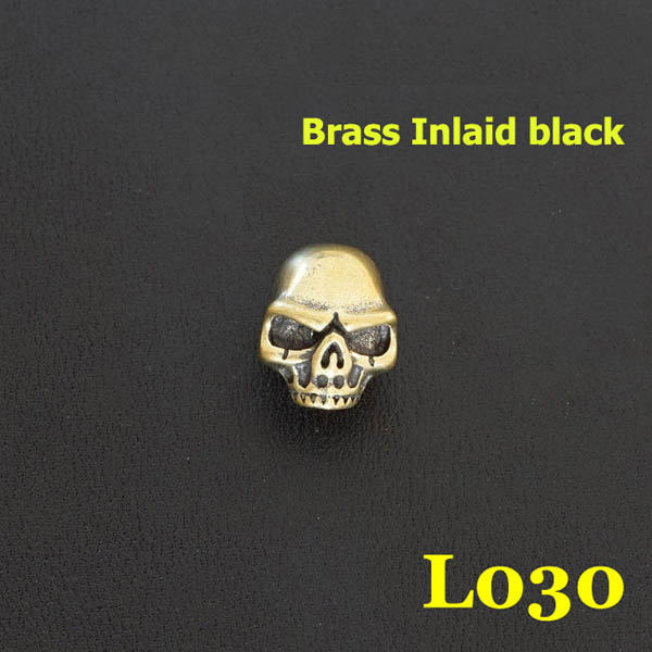 L030 Pure Brass Skull Conchos 16.5x12mm 1pc/bag