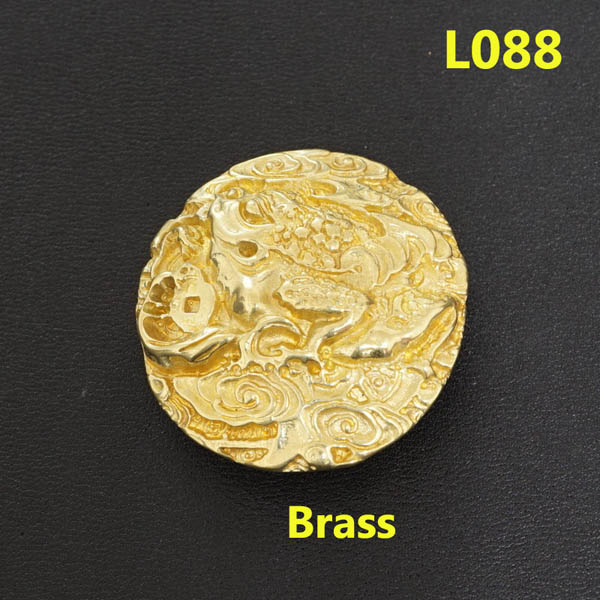 L088 Brass Conchos Rivet Back  33mm 1pc/bag