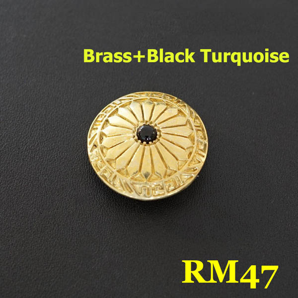 RM47 Indian Style Turquoise Conchos 28.5mm 1pc/bag