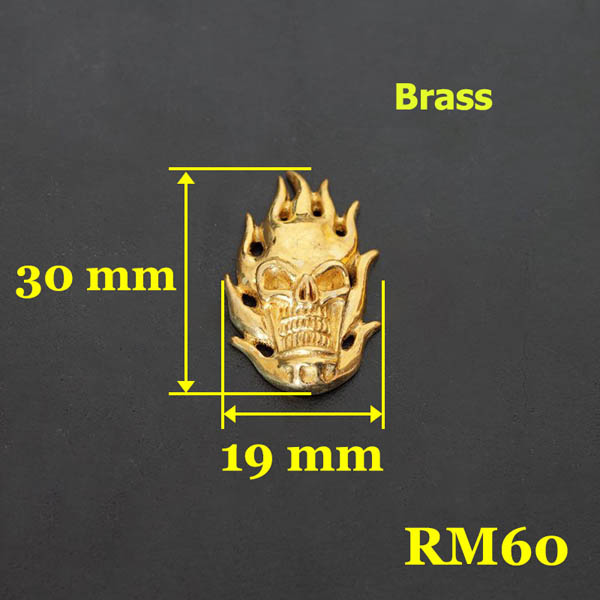 RM60 Brass Conchos With Screw 19x30mm 1pc/bag