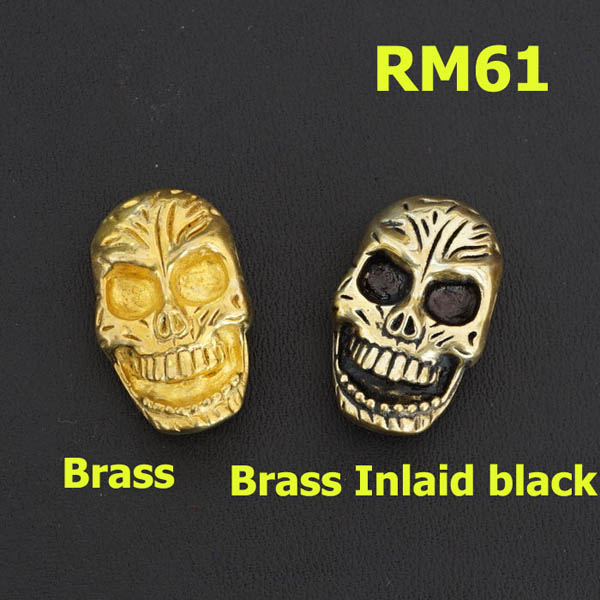 RM61 Brass Skull Conchos 19x30mm 1pc/bag