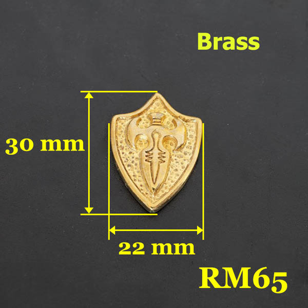 RM65 Shield Badge Conchos 22x30mm 1pc/bag