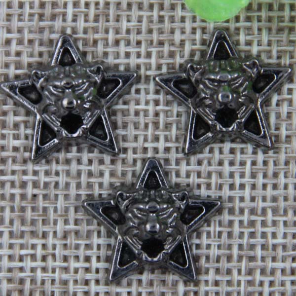 G048 Pentagram Leopard Head Rivet 17mm 100pcs/bag